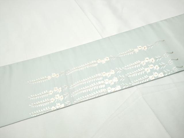 平和屋着物●九寸名古屋帯　唐織　藤花房　金糸　正絹　逸品　CABE8648hy