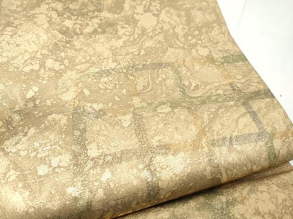 平和屋着物●全通柄袋帯　墨流し文様　金彩　正絹　逸品　CABE8672hy