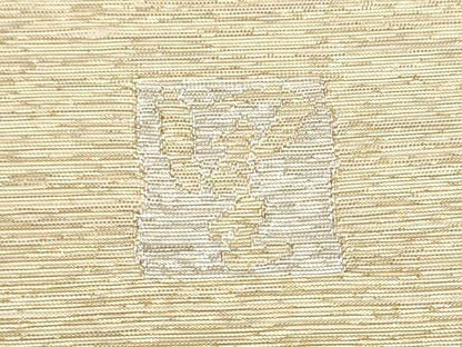 平和屋着物●西陣　宮階織物　宮繍苑　里葉　太鼓柄袋帯　流水花文　金銀糸　正絹　逸品　CABE8675hy