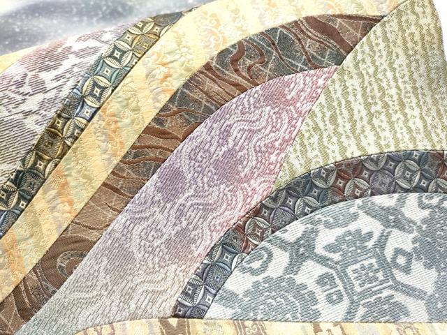 平和屋着物●両方向　両面　太鼓柄袋帯　金華山織　切嵌　流水吉祥文　金銀糸　正絹　逸品　CABE8684hy 平和屋着物○両方向 両面 太鼓柄袋帯 金華山織 切嵌 流水吉祥文 金銀糸