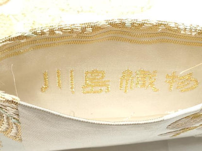 平和屋着物●西陣　川島織物　丸帯　短冊地紙草花文　金糸　正絹　逸品　CABE8687hy