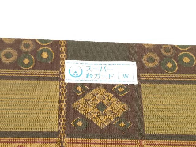 平和屋着物●両面　全通柄袋帯　獅噛文長斑錦　鈴乃屋扱い　正絹　逸品　CABE8690hy 平和屋着物○両面 全通柄袋帯 獅噛文長斑錦 鈴乃屋扱い 正絹 逸品