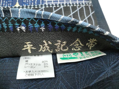 平和屋着物●全通柄袋帯　幾何学文様　やまと誂製　CABE8696hy