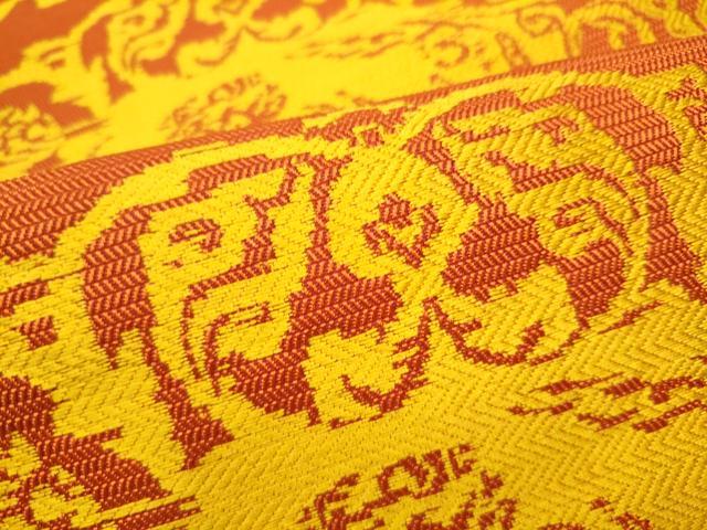 平和屋着物●龍村平蔵製　全通柄　本袋帯　御軾鳳凰文錦　正絹　逸品　CABE8716hy
