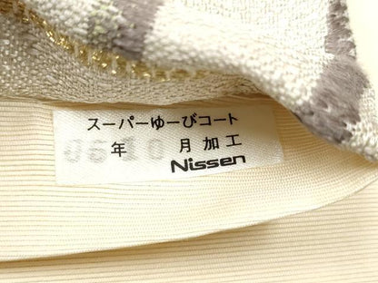 平和屋着物●六通柄袋帯　モール織　立涌文様　金銀糸　正絹　逸品　CABE8732hy