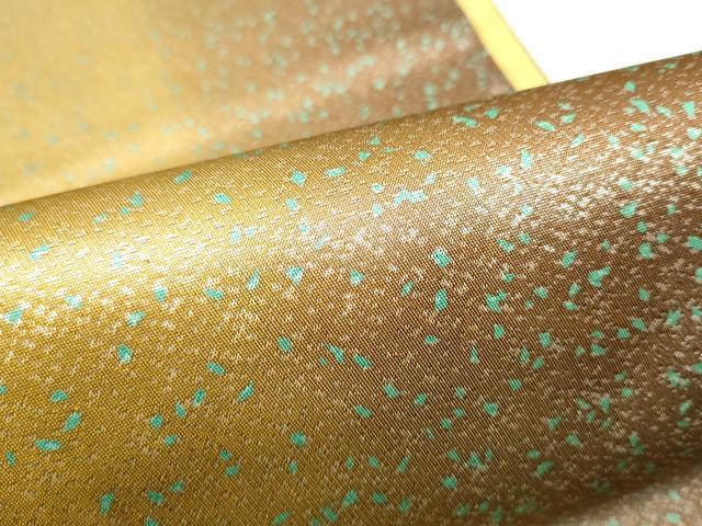 平和屋着物●染色作家　斉藤三才　全通柄袋帯　霞文　引箔　正絹　逸品　CABE8735hy