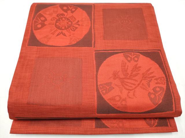 平和屋着物●名門木屋太　今河織物　六通柄　本袋帯　花鳥文　正絹　逸品　CABE8736hy