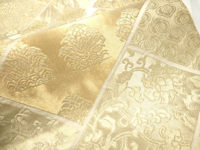 平和屋着物●西陣　川島織物　六通柄　本袋帯　桧垣花唐草文　金糸　正絹　逸品　CABE8770hy