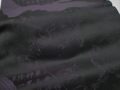 平和屋着物●全通柄袋帯　高山寺道長取え図　鳥獣戯画　正絹　逸品　CABE8771hy