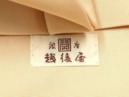 平和屋着物●塩瀬　九寸名古屋帯　作家物　草花文　銀座越後屋扱い　正絹　逸品　CABE8776hy