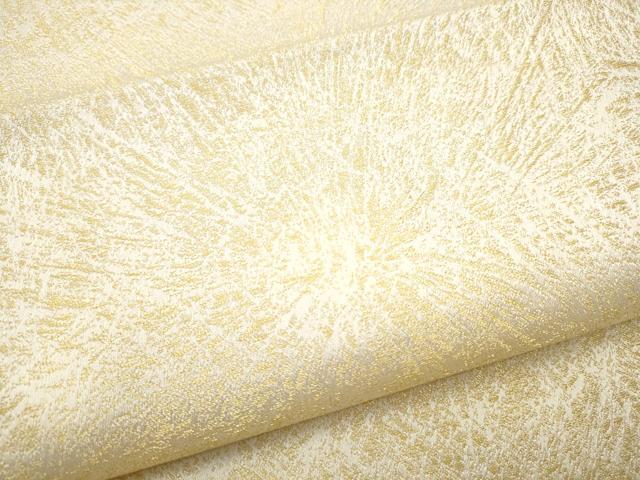 平和屋着物●龍村美術織物　たつむら　九寸開き名古屋帯　菊もみ　金糸　正絹　逸品　CABE8784hy