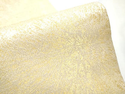 平和屋着物●龍村美術織物　たつむら　九寸開き名古屋帯　菊もみ　金糸　正絹　逸品　CABE8784hy