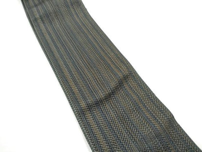 平和屋着物●男性　本場筑前博多織　角帯　霞文　正絹　逸品　CABE8794hy