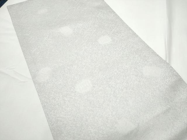 平和屋着物●IKKI流　斉藤一騎　京都の名門ブランド　銀花仙　太鼓柄袋帯　枝葉文　銀通し地　正絹　逸品　CABE8798hy