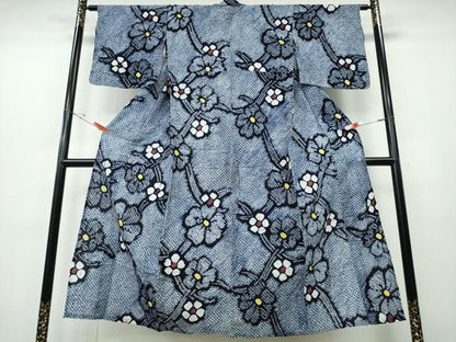 平和屋着物∴夏物 浴衣 有松鳴海絞り 枝梅文 綿 逸品 CABE8801ng