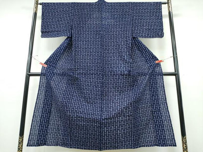 平和屋着物∴夏物 浴衣 有松鳴海絞り 枝花文 綿 逸品 CABE8810ng