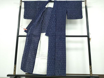 平和屋着物∴夏物 浴衣 有松鳴海絞り 枝花文 綿 逸品 CABE8810ng