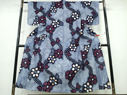 平和屋着物∴夏物 浴衣 有松鳴海絞り 流水舞花文 綿 逸品 CABE8814ng