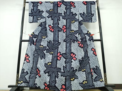 平和屋着物∴夏物 浴衣 有松鳴海絞り 笹竹文 綿 逸品 CABE8819ng