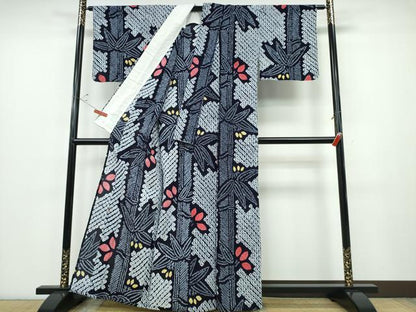 平和屋着物∴夏物 浴衣 有松鳴海絞り 笹竹文 綿 逸品 CABE8819ng