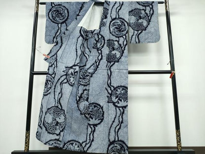 平和屋着物∴夏物 浴衣 有松鳴海絞り 花丸文 綿 逸品 CABE8825ng