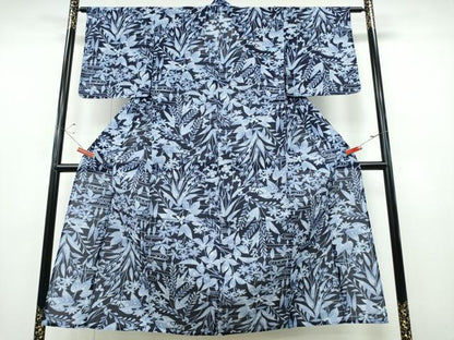 平和屋着物∴夏物 浴衣 綿絽 流水草花尽くし 綿 逸品 CABE8829ng