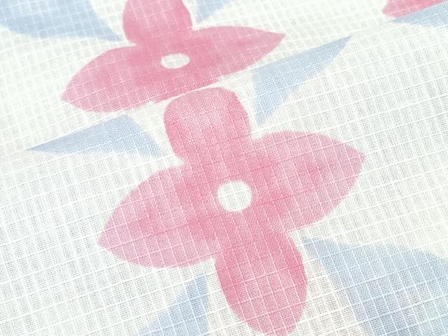 平和屋着物∴夏物 浴衣 綿紅梅 舞花文 綿 逸品 CABE8830ng