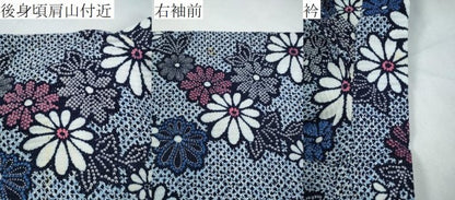 平和屋着物∴夏物 浴衣 枝菊文 リップル生地 綿 逸品 CABE8838ng