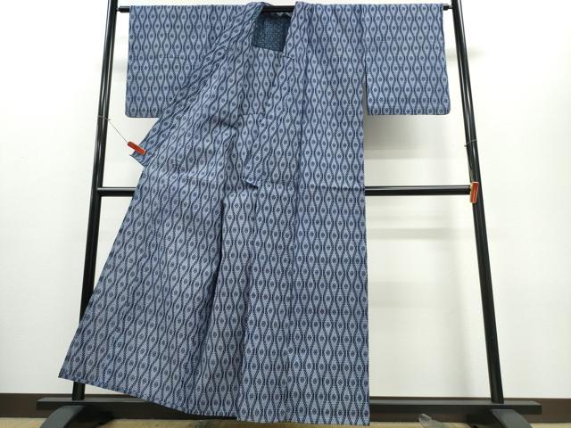 平和屋着物∴夏物 浴衣 立涌花文 リップル生地 綿 逸品 CABE8839ng