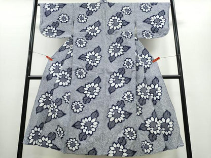 平和屋着物∴夏物 浴衣 舞花文 リップル生地 綿 逸品 CABE8841ng