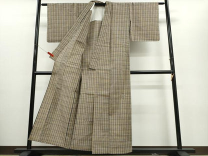 平和屋着物∴夏物 阿波しじら織 浴衣 格子柄 綿 逸品 CABE8849ng