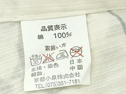 平和屋着物∴夏物 浴衣 団扇花文 綿 逸品 CABE8852ng