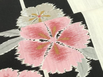 平和屋着物∴夏物 浴衣 矢羽花文 日本製 綿 逸品 CABE8853ng