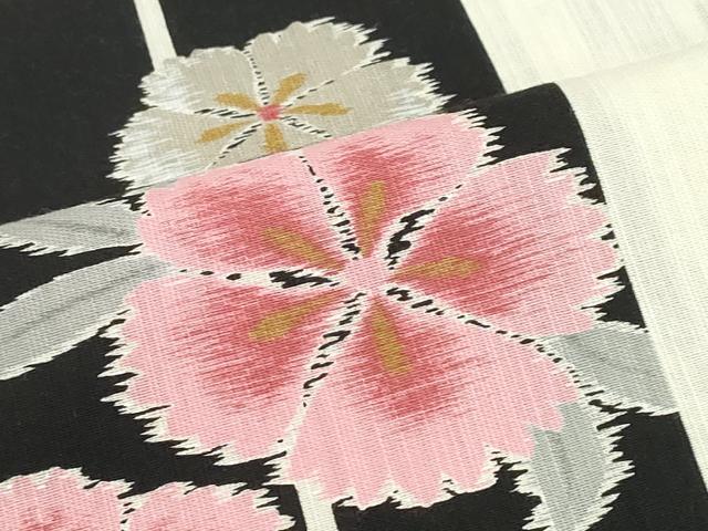 平和屋着物∴夏物 浴衣 矢羽花文 日本製 綿 逸品 CABE8853ng