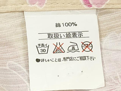 平和屋着物∴夏物 浴衣 舞桜 ラメ 綿 逸品 CABE8854ng