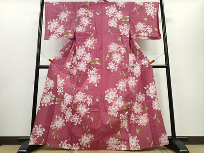 平和屋着物∴夏物 浴衣 舞花文 綿 逸品 CABE8855ng