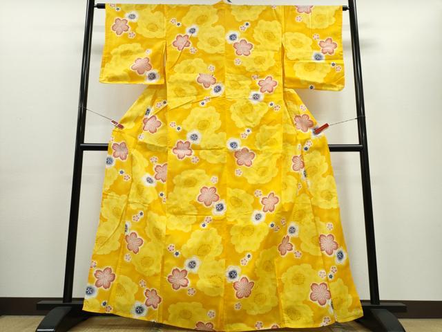 平和屋着物∴夏物 浴衣 舞桜 綿 逸品 CABE8856ng