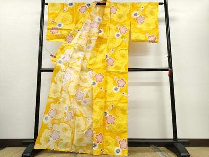 平和屋着物∴夏物 浴衣 舞桜 綿 逸品 CABE8856ng
