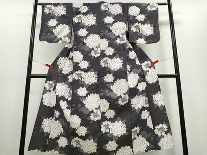 平和屋着物∴夏物 浴衣 紫陽花 銀彩 綿 逸品 CABE8860ng