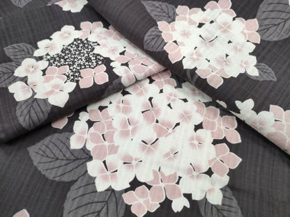 平和屋着物∴夏物 浴衣 紫陽花 銀彩 綿 逸品 CABE8860ng