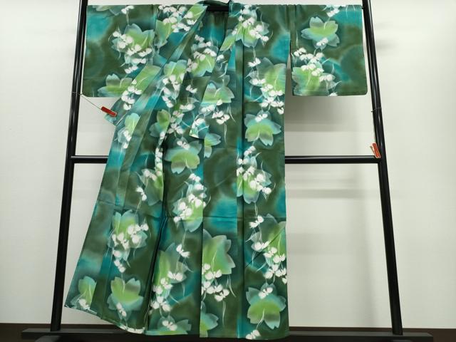 平和屋着物∴夏物 浴衣 草花文 綿 逸品 CABE8866ng