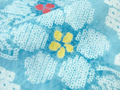平和屋着物∴夏物 浴衣 有松鳴海絞り 舞花文 綿 逸品 未使用 CABE8873ng