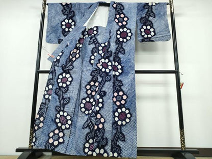 平和屋着物∴夏物 浴衣 有松鳴海絞り 枝菊文 綿 逸品 CABE8880ng