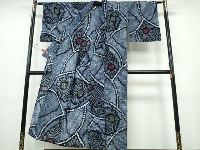 平和屋着物∴夏物 浴衣 有松鳴海絞り 乱菊 綿 逸品 CABE8883ng