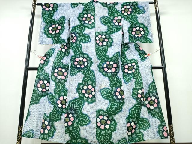 平和屋着物∴夏物 浴衣 有松鳴海絞り 舞菊文 綿 逸品 CABE8885ng