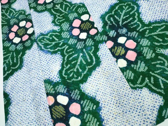 平和屋着物∴夏物　浴衣　有松鳴海絞り　草木文　綿　逸品　CAAY4514ng 平和屋着物∴夏物 浴衣 有松鳴海絞り 草花文 綿 逸品 CABE8959ng