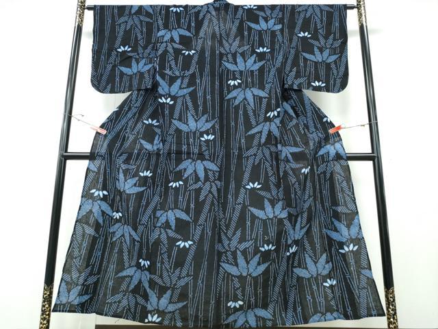 平和屋着物∴夏物 浴衣 有松鳴海絞り 笹竹文 綿 逸品 CABE8889ng