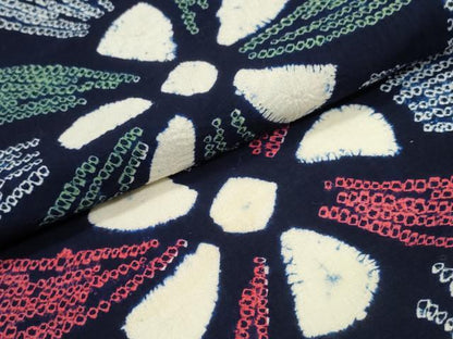 平和屋着物∴夏物 浴衣 有松鳴海絞り 吉祥花文 綿 逸品 CABE8892ng