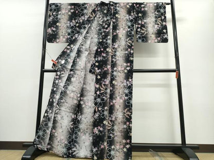 平和屋着物∴夏物 浴衣 舞花間道 綿 逸品 未使用 CABE8901ng