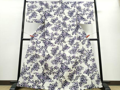 平和屋着物∴夏物 浴衣 草花尽くし 綿 逸品 CABE8902ng